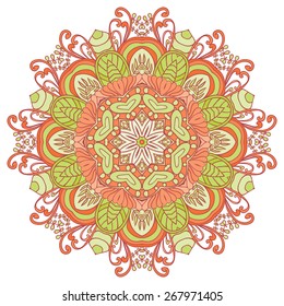 Doodle round ornament pattern