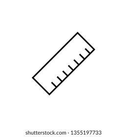 Doodle ruler school icon, vector. Mobile concept and web apps illustration. Thin line icon for website design and development, app development. Premium icon
