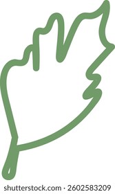 Doodle Salad Leaf Vector Illustration
