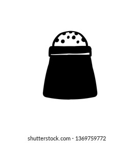 doodle Salt Icon vector drawing 