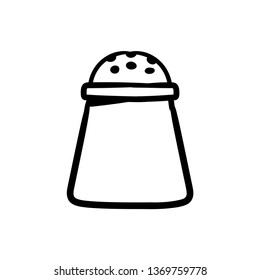 doodle Salt Icon vector drawing 