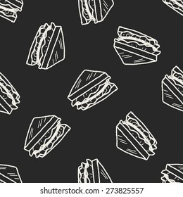 Doodle Sandwich seamless pattern background