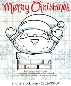 doodle santa in chimney
