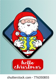 doodle santa and christmas patch