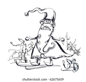 doodle of Santa Clause