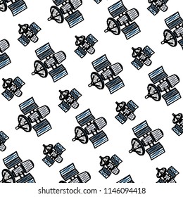 doodle satellite technology communication space background