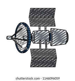 doodle satellite technology space global communication