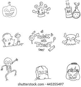 Doodle of Scary element Halloween vector art