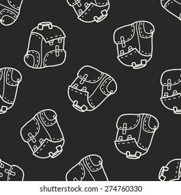 doodle School bag seamless pattern background