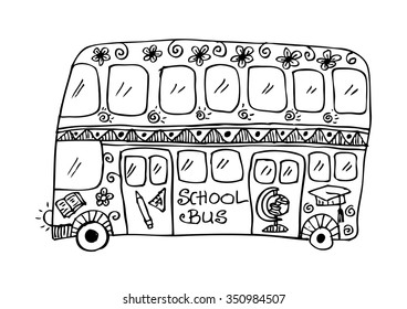 Doodle school bus