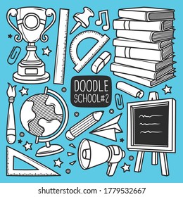 Doodle School Hand Drawn Vector