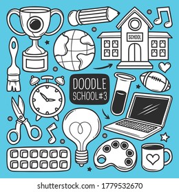 Doodle School Hand Drawn Vector