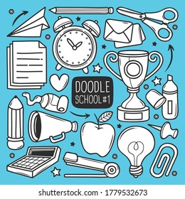 Doodle School Hand Drawn Vector