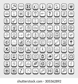 doodle school icons