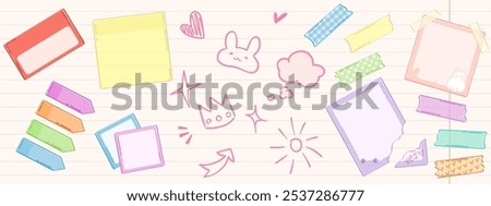 Doodle school memo sticker note. Text frame shape for diary. Hand drawn highlight arrow and rough chalk border. Important crayon emphasis for notebook. Grunge cute message scribble paint icon