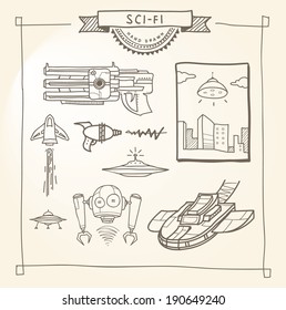 Doodle Sci-Fi. EPS8.