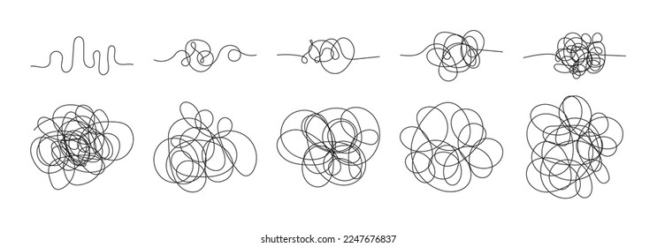 doodle garbble chaos enredar líneas de senderos