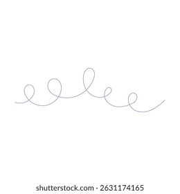 doodle scribble curve icon on white background.