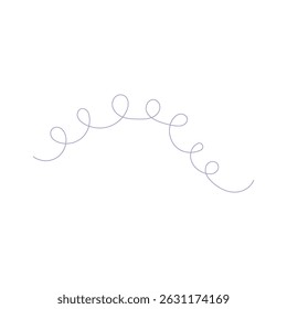 doodle scribble curve icon on white background.