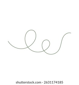 doodle scribble curve icon on white background.