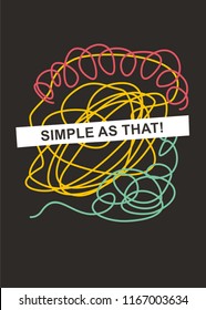 Doodle scribble line art drawing t shirt design template. Simple as that.