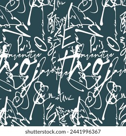 Doodle scribble writing pattern for fashion print,textile design