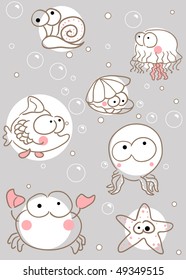 doodle sea creatures