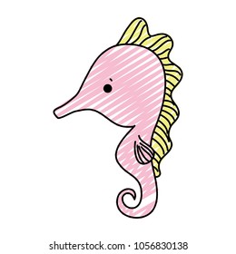 doodle seahouse ocean animal and tropical creature