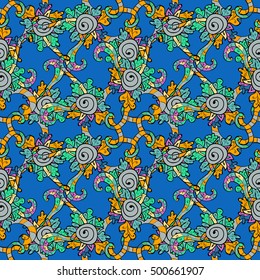 Doodle seamless background. Hand drawing doodle. Doodling pattern.