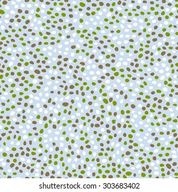Doodle seamless background with sketched dots and circles