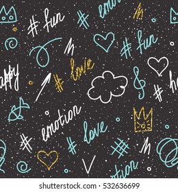 Doodle seamless background. White, blue and gold element. Abstract pattern for card, invitation, album, scrapbook cover,holiday wrapping paper, textile fabric, garment etc. Gold glitter texture