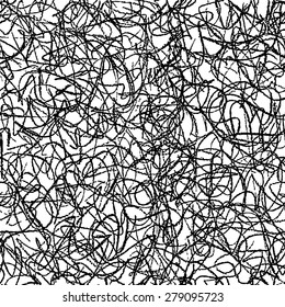 Doodle. Seamless background.Handmade abstract pattern. A monochrome image.Vector.