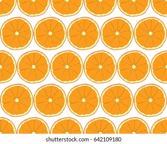  Doodle seamless hand drawn orange fruit fresh seamless pattern design