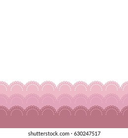 Doodle seamless lace ribbon. Vector illustration.