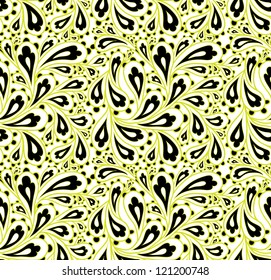 Doodle seamless paisley pattern.