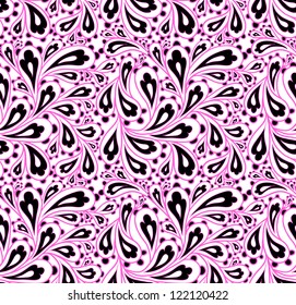 Doodle seamless paisley pattern.