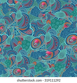 Doodle seamless pattern. Abstract pattern created for web design, textile, wallpaper and backgrounds.