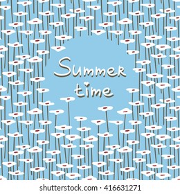 Doodle seamless pattern. Abstract floral design. May be used like an Invitation card design. Abstract vector background with flowers.  banner.
