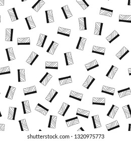 Doodle seamless pattern. Abstract geometric background. Minimalist, Scandinavian style. Black and white illustration.