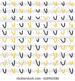 Doodle seamless pattern background. Abstract handmade pattern for card, invitation, bag, wallpaper, album, scrapbook, holiday wrapping paper, textile fabric, garment, t-shirt etc