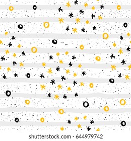 Doodle seamless pattern background. Abstract handmade pattern for card, invitation, wallpaper, album, scrapbook, holiday wrapping paper, textile fabric, garment, t-shirt etc