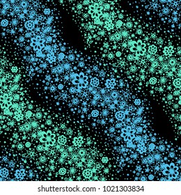 Doodle Seamless Pattern with Hand Drawn Little Flowers. Wavy Floral Ornament for Rapport. Small Seamless Texture for Fabric, Textile, Wallpaper. Feminine Vector Background