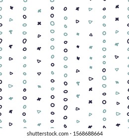 Doodle seamless pattern with hand drawn elements