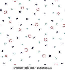 Doodle seamless pattern with hand drawn elements