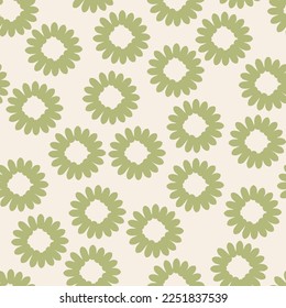 El diseño sin fisuras con flores abstractas dibujadas a mano, la naturaleza da forma a elementos verdes sobre un fondo blanco. Fondo artístico en vector.