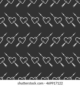 Doodle seamless pattern. Hand drawn pattern. Doodles, sketches
