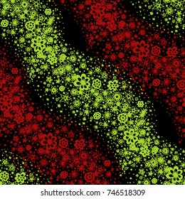 Doodle Seamless Pattern with Hand Drawn Little Flowers. Wavy Floral Ornament for Rapport. Small Seamless Texture for Fabric, Textile, Wallpaper. Feminine Vector Background