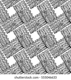 Doodle seamless pattern hand-drawn pen, ink, chalk