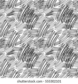 Doodle seamless pattern hand-drawn pen, ink, chalk