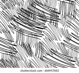 Doodle seamless pattern hand-drawn pen, ink, chalk.